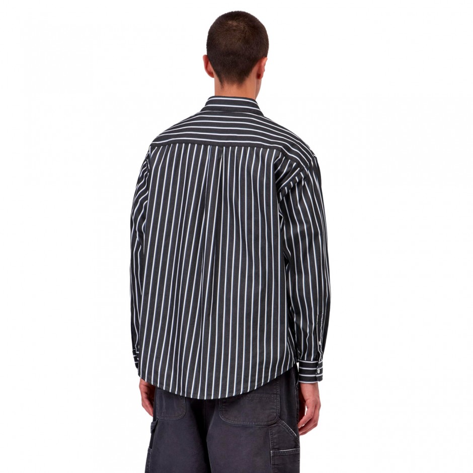 Men's Shirt Black - Carhartt WIP L/S Gowan