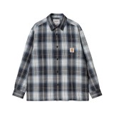 CARHARTT WIP L/S BLANTON SHIRT ACRYLIC PLAIN WEAVE I034379-2MCXX Blue Image 