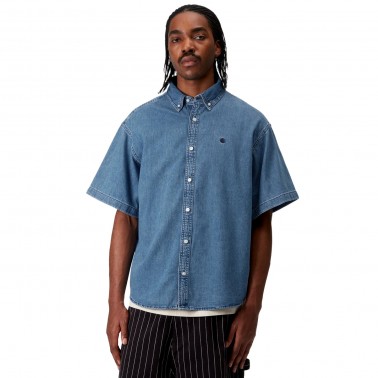 Ανδρικό Πουκάμισο Μπλε - Carhartt WIP S/S Lucas