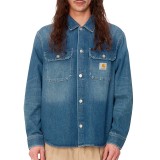 CARHARTT WIP HARVEY SHIRT JAC I033346-014L Blue Image 