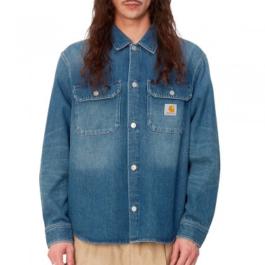 Ανδρικό Πουκάμισο Τζάκετ Μπλε - Carhartt WIP Harvey