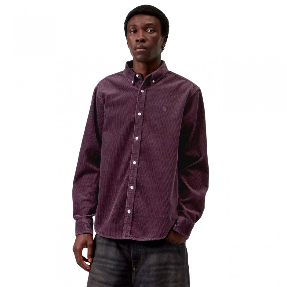 CARHARTT WIP L/S MADISON CORD SHIRT I029958-3J1XX Crimson