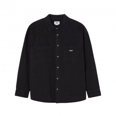 Ανδρικό Πουκάμισο Μαύρο - Obey Charlie Denim