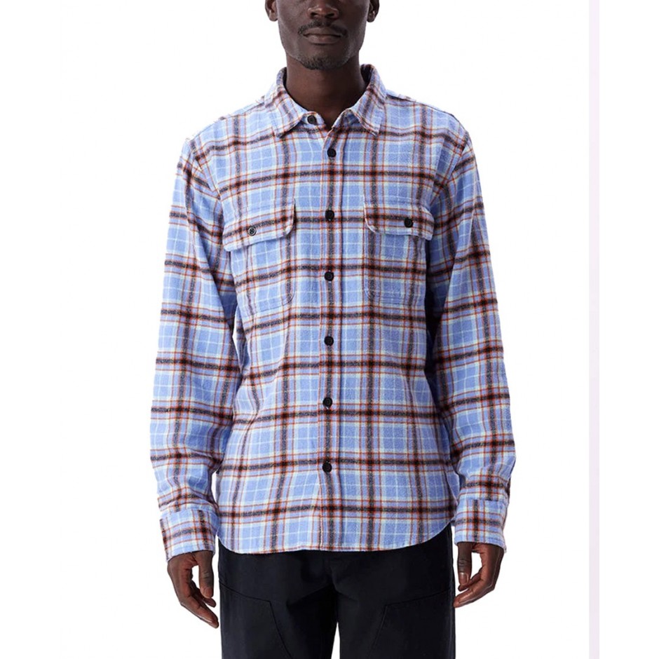 Ανδρικό Πουκάμισο OBEY COLE WOVEN LS Πολύχρωμο 181200349-DIV 
