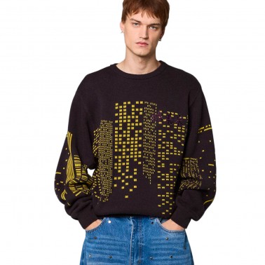 GRIMEY ROYAL PAW KNIT SWEATER GKSW646-BLK Black