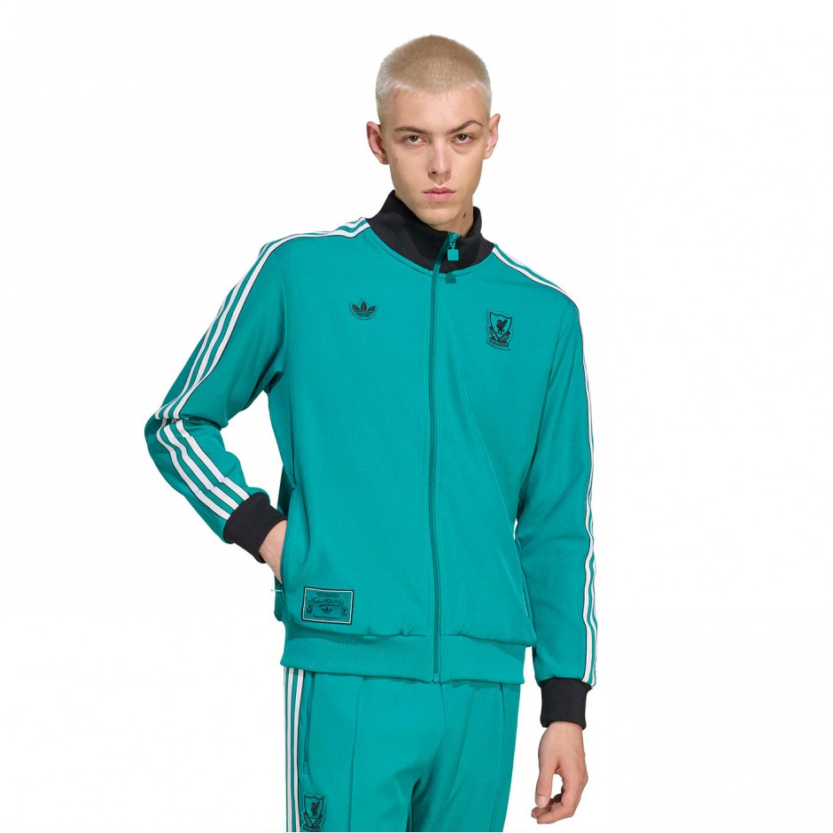Ανδρική Ζακέτα Πετρόλ - adidas Originals Liverpool FC Terrace Icons