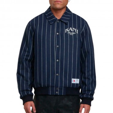 KARL KANI PINSTRIPES WOOL JACKET KM253-045-1-BLUE Blue