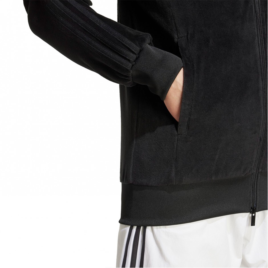 Ανδρική Ζακέτα Μαύρη - adidas Originals SST Adicolor Velour