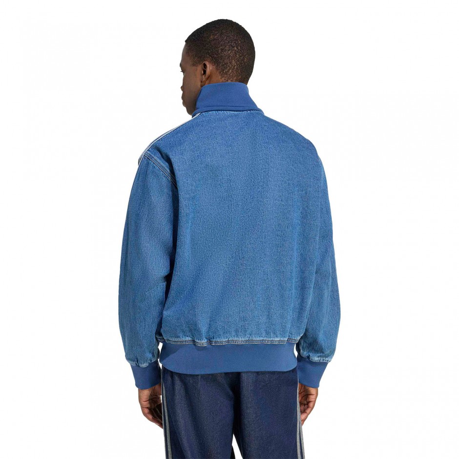 Men's Denim Track Top Blue - adidas Originals Adicolor Denim Firebird