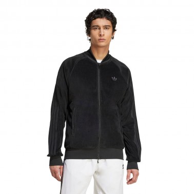 Ανδρική Ζακέτα Μαύρη - adidas Originals SST Adicolor Velour