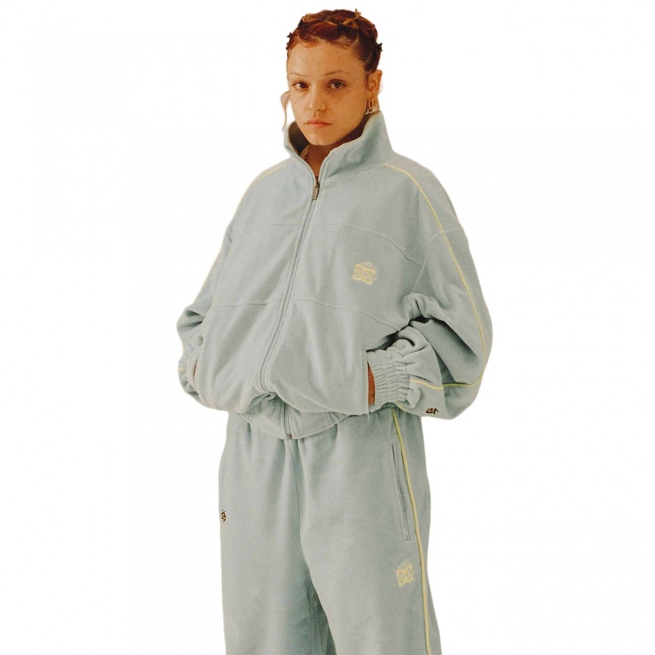 GRIMEY SWARM DC SHOES X GRIMEY VELVET TRACK JACKET GVTJ194-BLU Blue