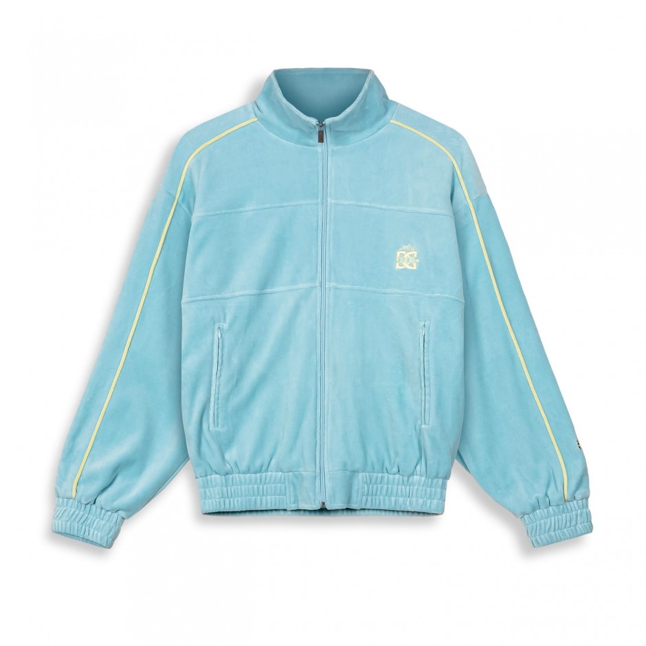 GRIMEY SWARM DC SHOES X GRIMEY VELVET TRACK JACKET GVTJ194-BLU Blue
