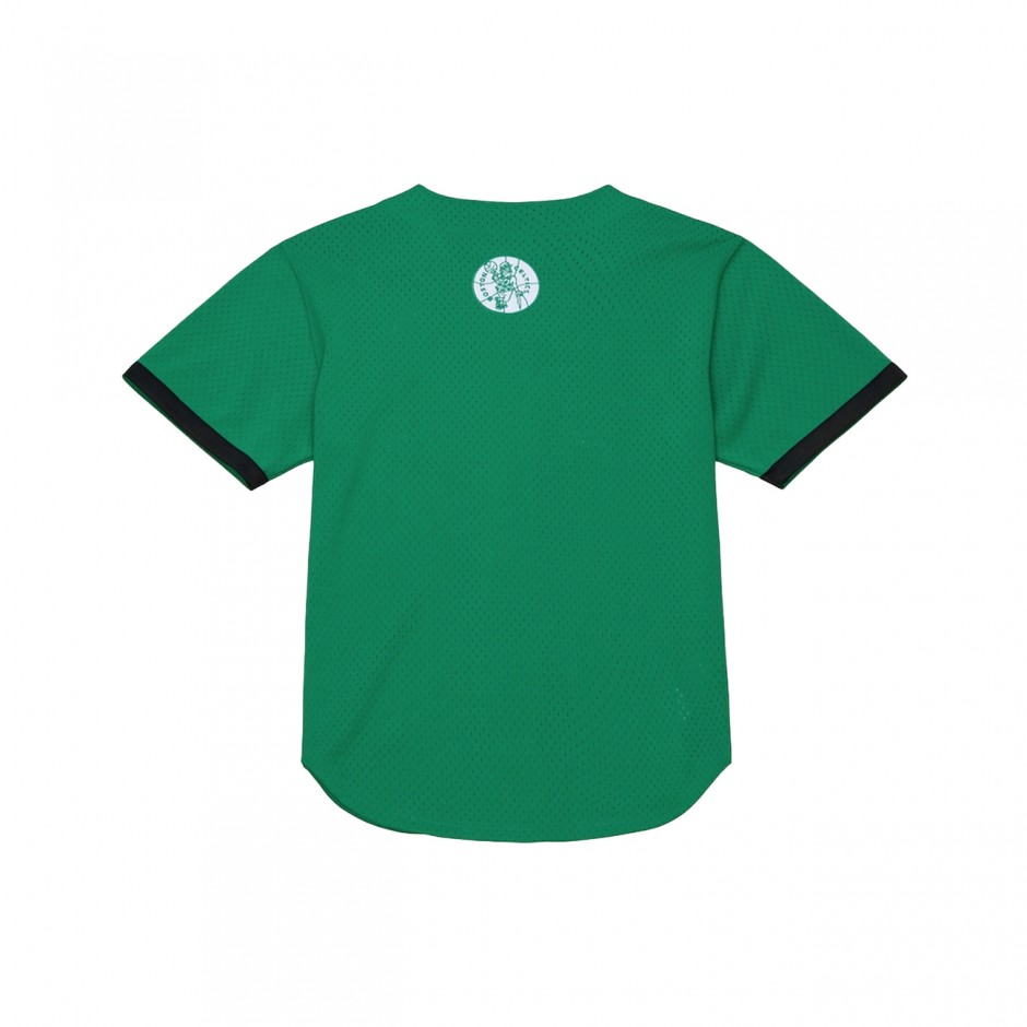 Men's NBA Baseball Jersey Green - Mitchell & Ness Boston Celtics Head Coach