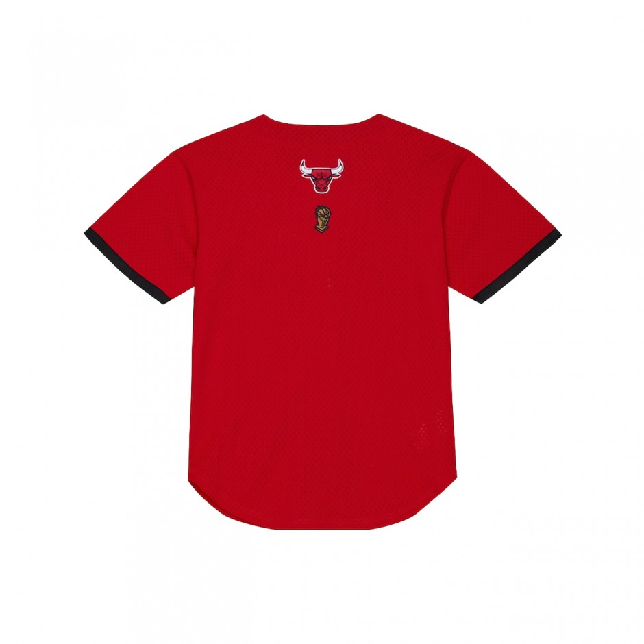 Men's NBA Baseball Jersey Red - Mitchell & Ness Chicago Bulls Head Coach