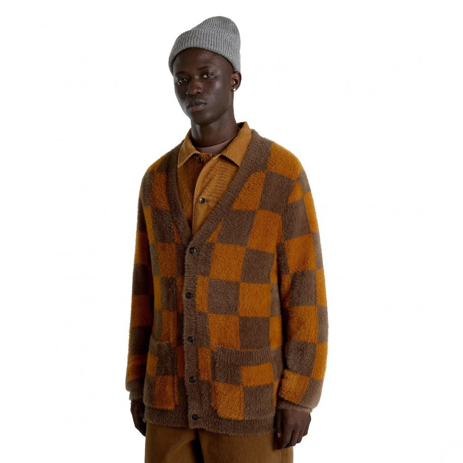 Ανδρική Ζακέτα Καφέ - Vans Canfield Checkerboard