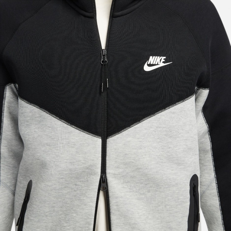 Nike Sportswear Tech Fleece Windrunner Ανθρακί - Ανδρική Ζακέτα Με Κουκούλα