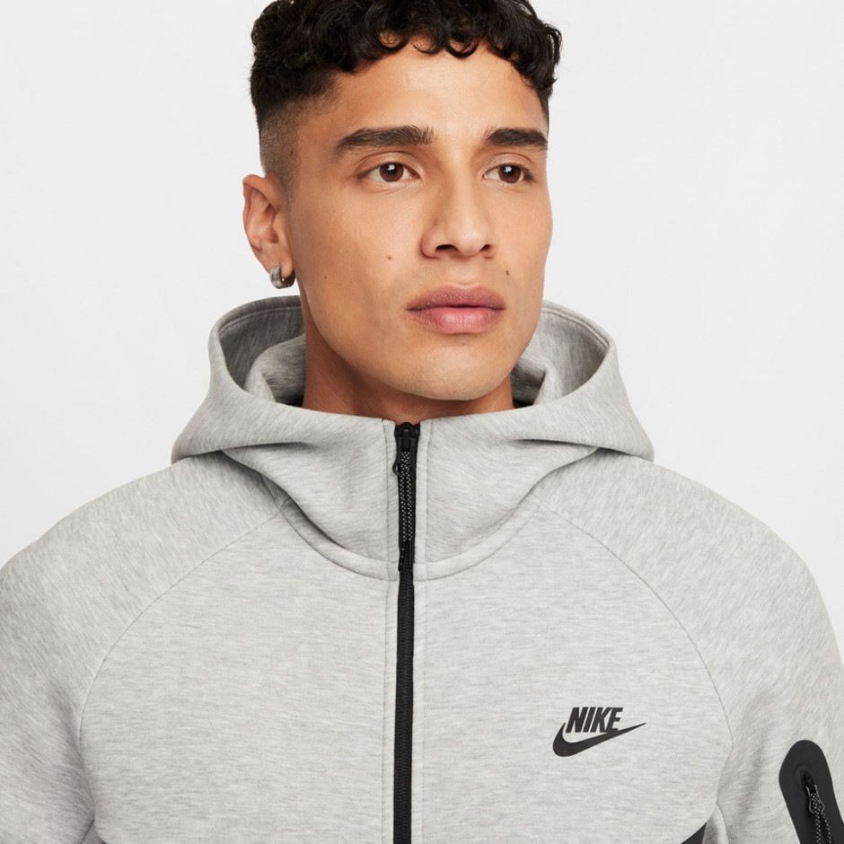 NIKE M NK TCH FLC FZ WR HOODIE HV0949-063 Grey