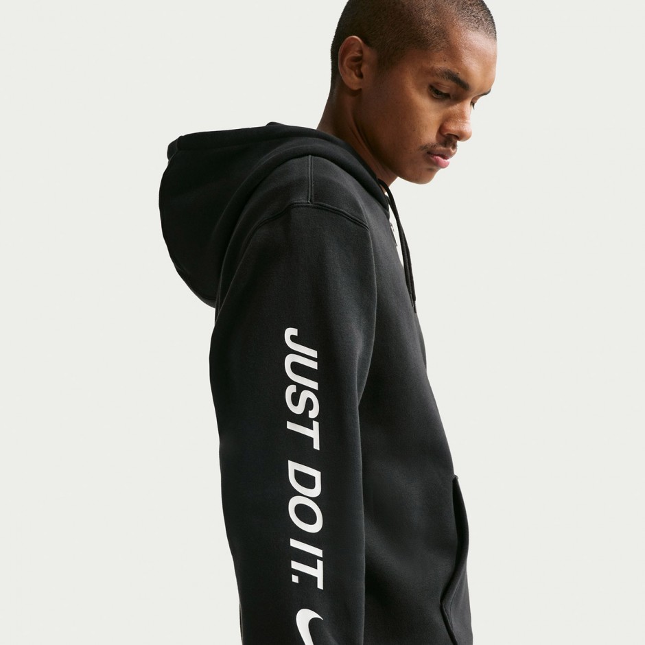 Men's Hoodie Black - Nike Sportswear Club