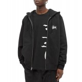 STUSSY BASIC STUSSY ZIP HOOD 1974567-BLACK Μαύρο Εικόνα 