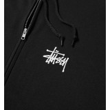STUSSY BASIC STUSSY ZIP HOOD 1974567-BLACK Μαύρο Εικόνα 3