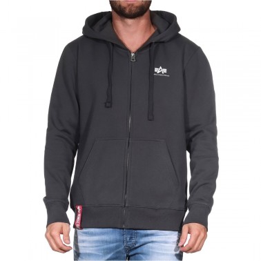ALPHA INDUSTRIES BASIC ZIP HOODY SL 118342-684 Coal