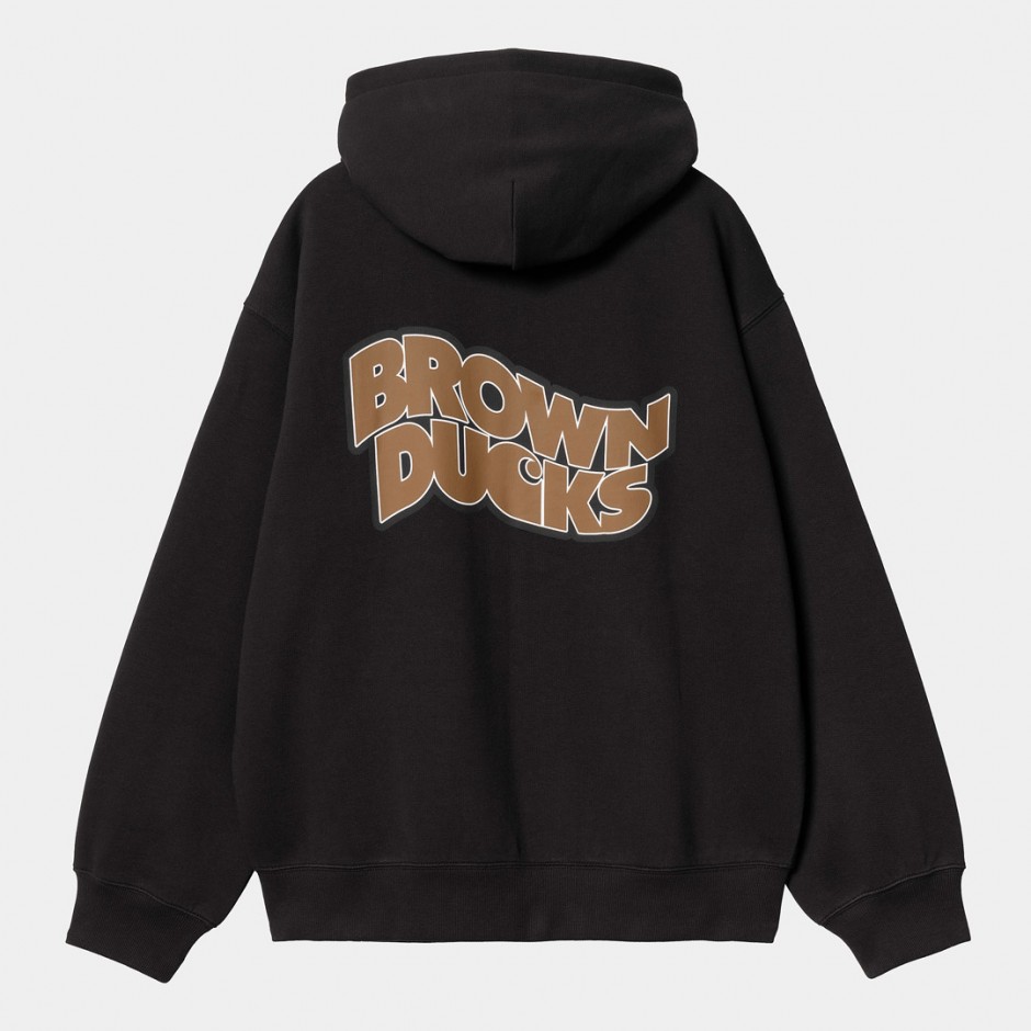 Ανδρική Ζακέτα Μαύρη - Carhartt WIP Hooded Brown Ducks