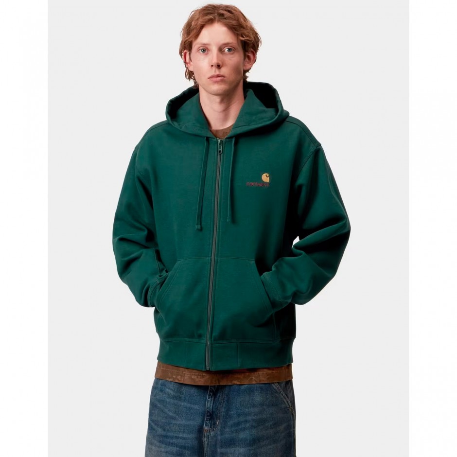 CARHARTT WIP HOODED AMERICAN SCRIPT JACKET I033063-05AXX Pine
