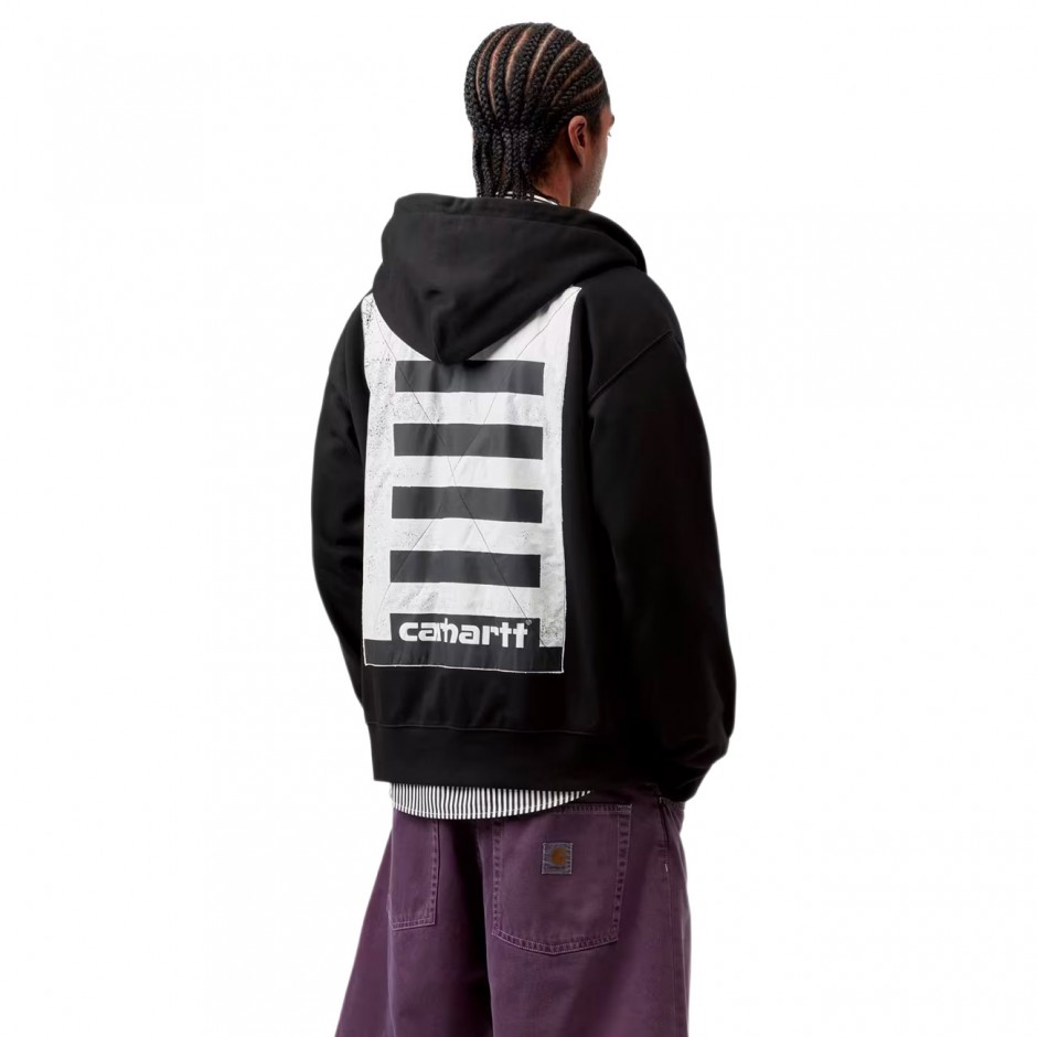 Ανδρική Ζακέτα Μαύρη - Carhartt WIP Hooded Archive Lines
