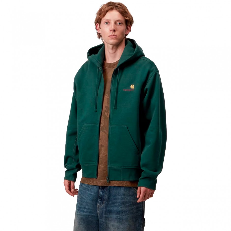 CARHARTT WIP HOODED AMERICAN SCRIPT JACKET I033063-05AXX Pine