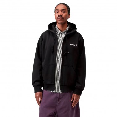 Ανδρική Ζακέτα Μαύρη - Carhartt WIP Hooded Archive Lines