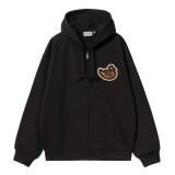 Ανδρική Ζακέτα Μαύρη - Carhartt WIP Hooded Brown Ducks Εικόνα 
