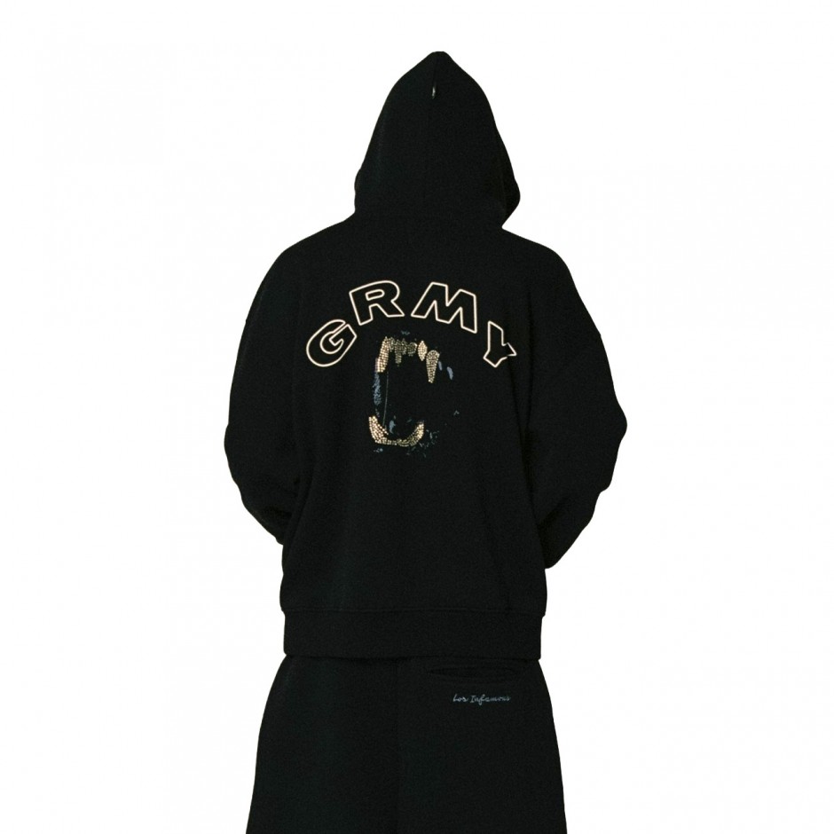 Unisex Ζακέτα Μαύρη - Grimey Wild One Zipper