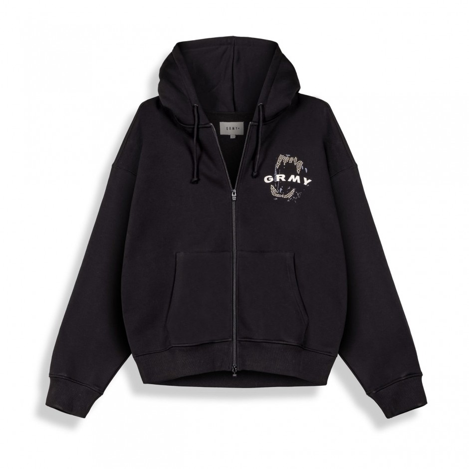 Unisex Ζακέτα Μαύρη - Grimey Wild One Zipper