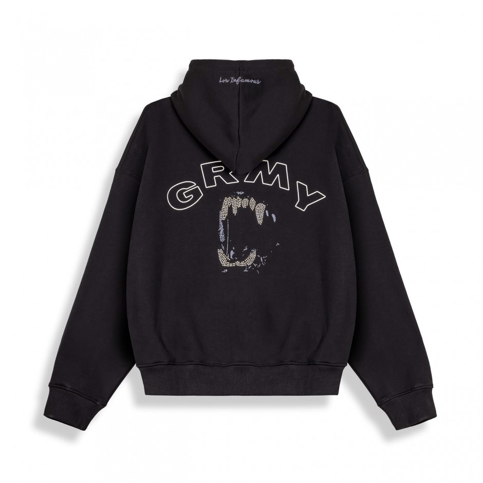 Unisex Ζακέτα Μαύρη - Grimey Wild One Zipper