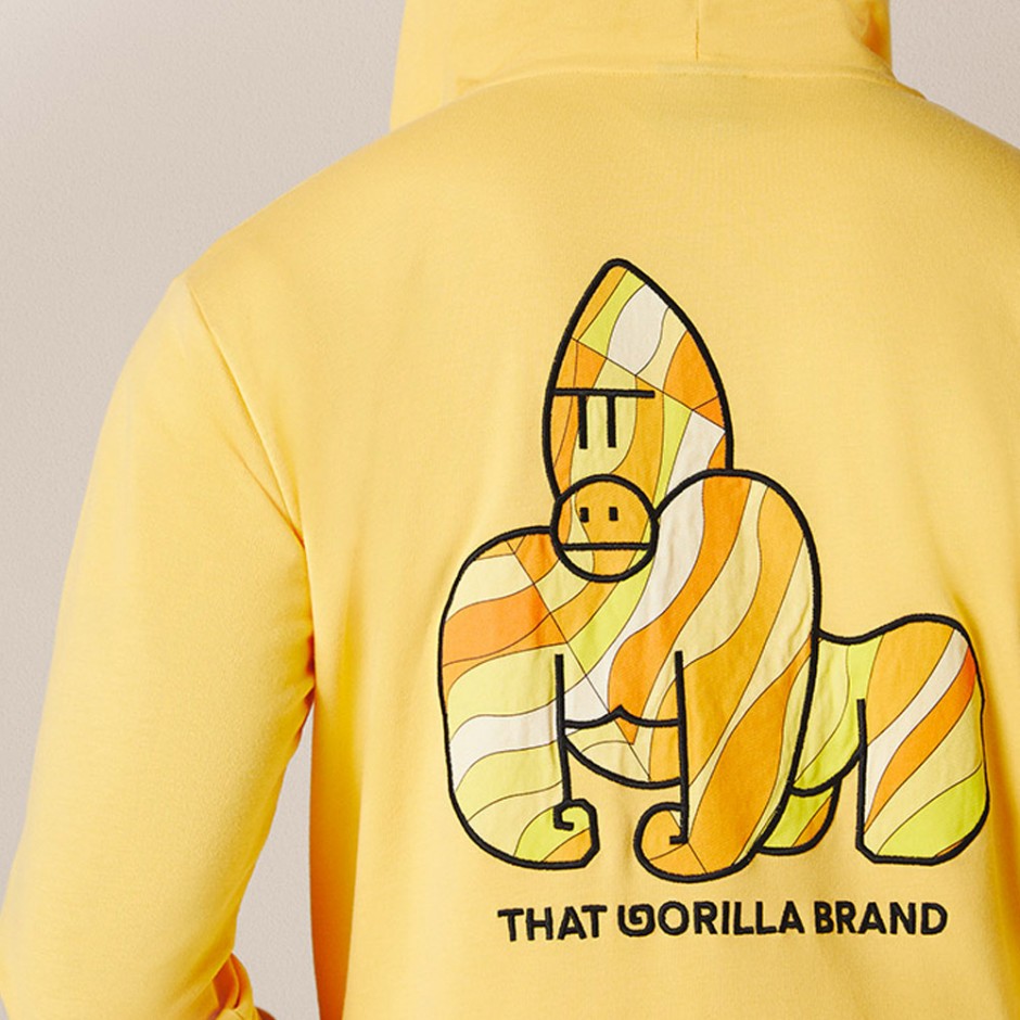 Unisex Ζακέτα Κίτρινη - That Gorilla Brand Mutanda Big Gorilla