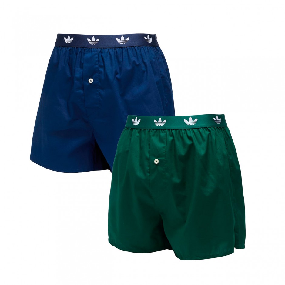 Ανδρικά Εσώρουχα Μποξεράκια Πολύχρωμα - adidas Originals Comfort Core Cotton Icon Woven Boxer 2Pack