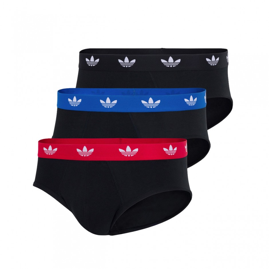 Men's Underwear Briefs Black - adidas Originals Comfort Flex Cotton Brief 3 Pairs
