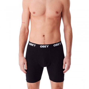 OBEY ESTABLISHED WORK 2 PACK BOXERS 100090000-BLK Black