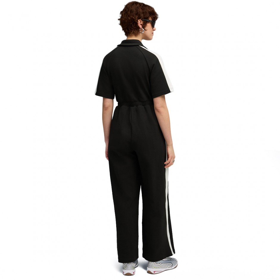Γυναικεία Ολόσωμη Φόρμα Μαύρη - PUMA T7 Short Sleeved Jumpsuit