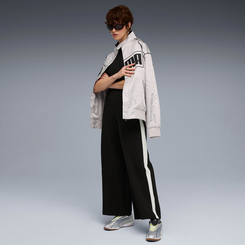 Γυναικεία Ολόσωμη Φόρμα Μαύρη - PUMA T7 Short Sleeved Jumpsuit