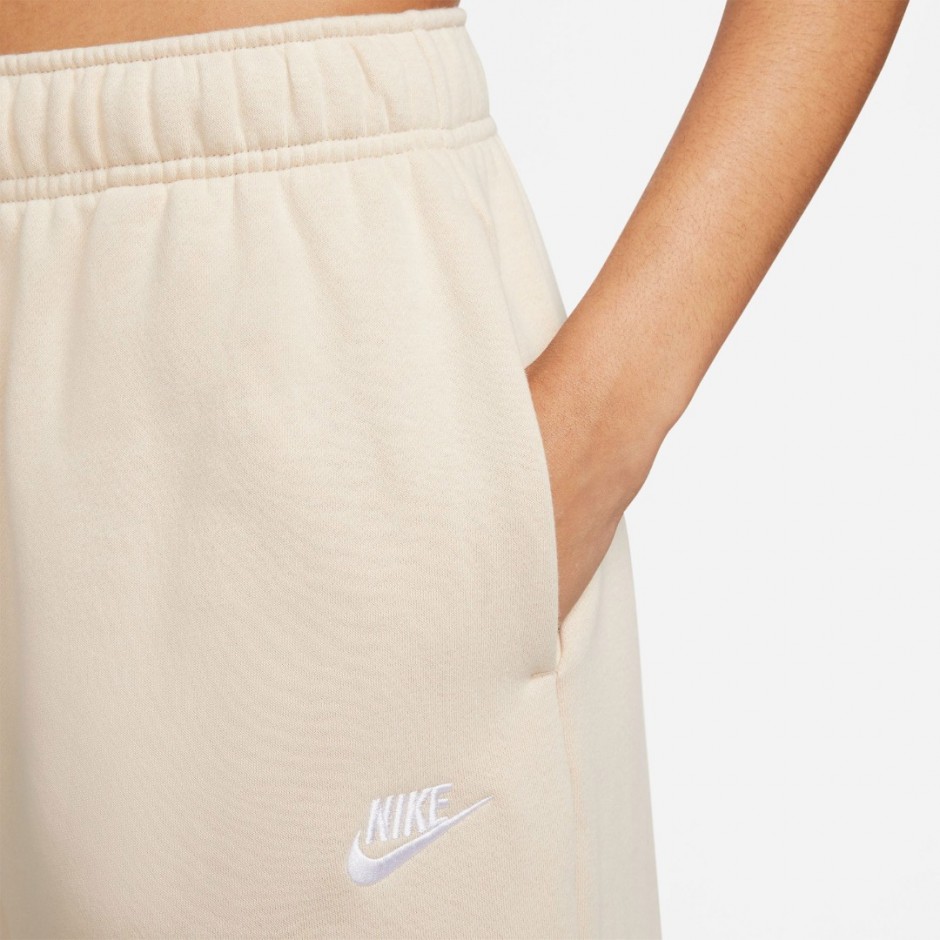 Nike Sportswear Club Fleece Μπέζ - Γυναικείο Παντελόνι Φόρμα 