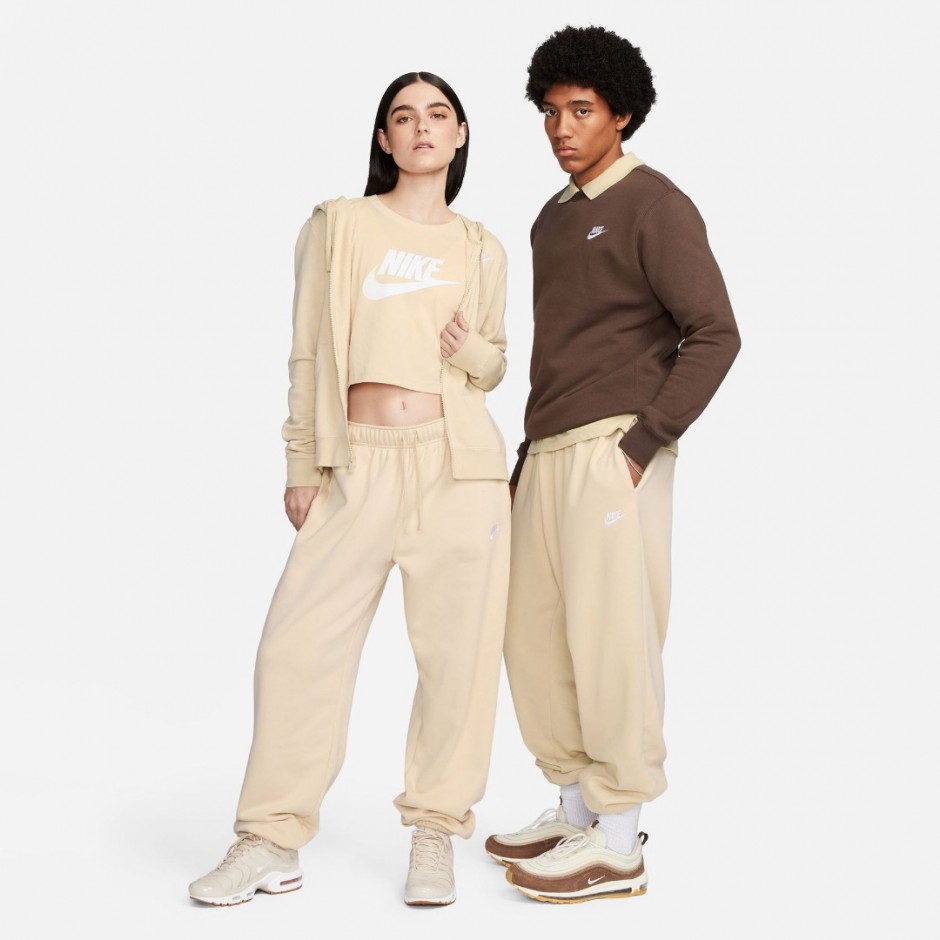 Nike Sportswear Club Fleece Μπέζ - Γυναικείο Παντελόνι Φόρμα 