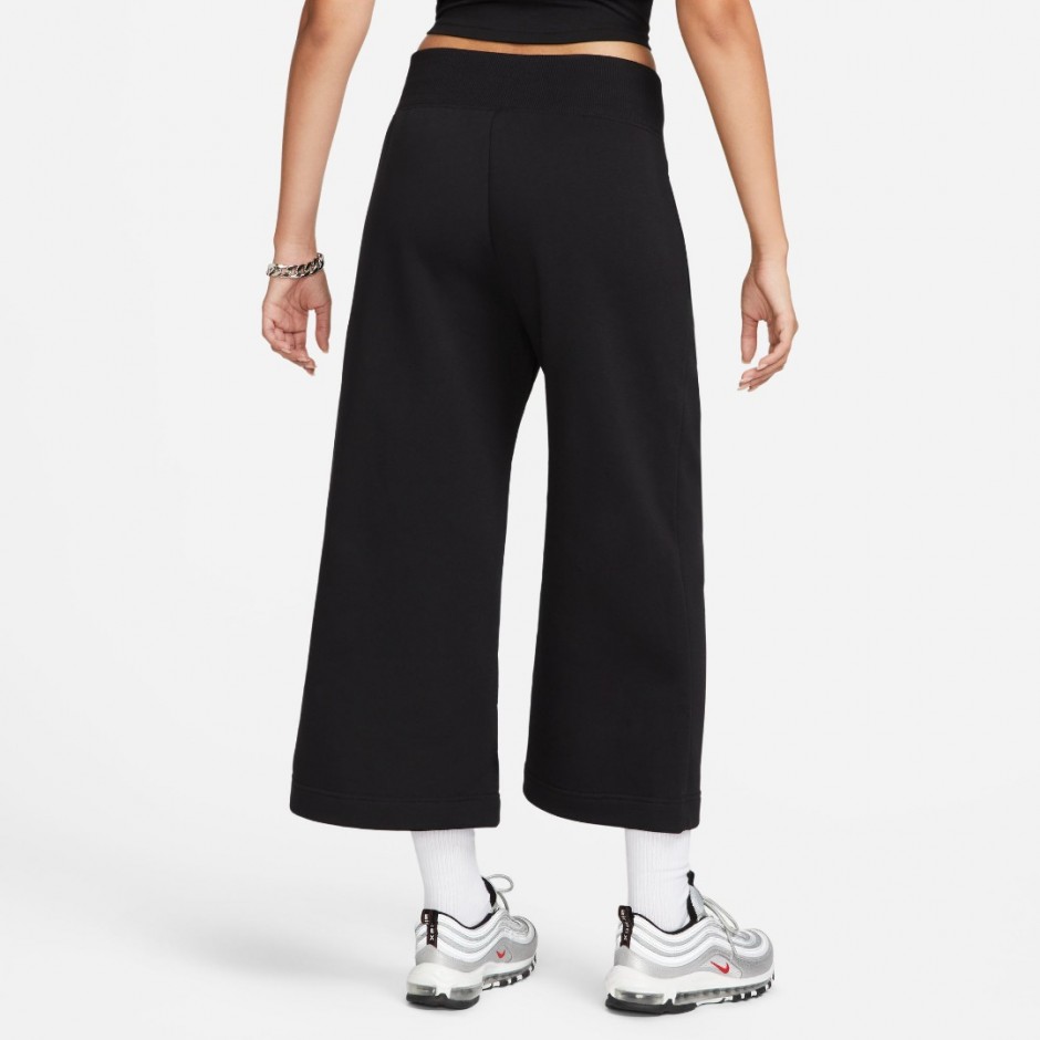 Nike Sportswear Phoenix Fleece Μαύρο - Γυναικείο Παντελόνι Σε Crop Γραμμή