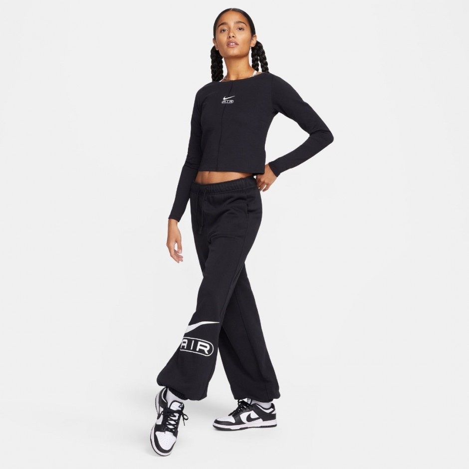 Nike Air Μαύρο - Γυναικείο Παντελόνι Φόρμα Με Λάστιχο