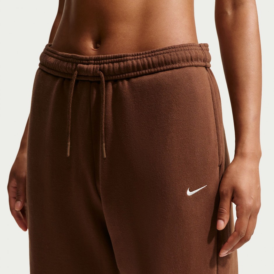 Γυναικείο Παντελόνι Φόρμα Καφέ - Nike Studio Fleece Medium Weight