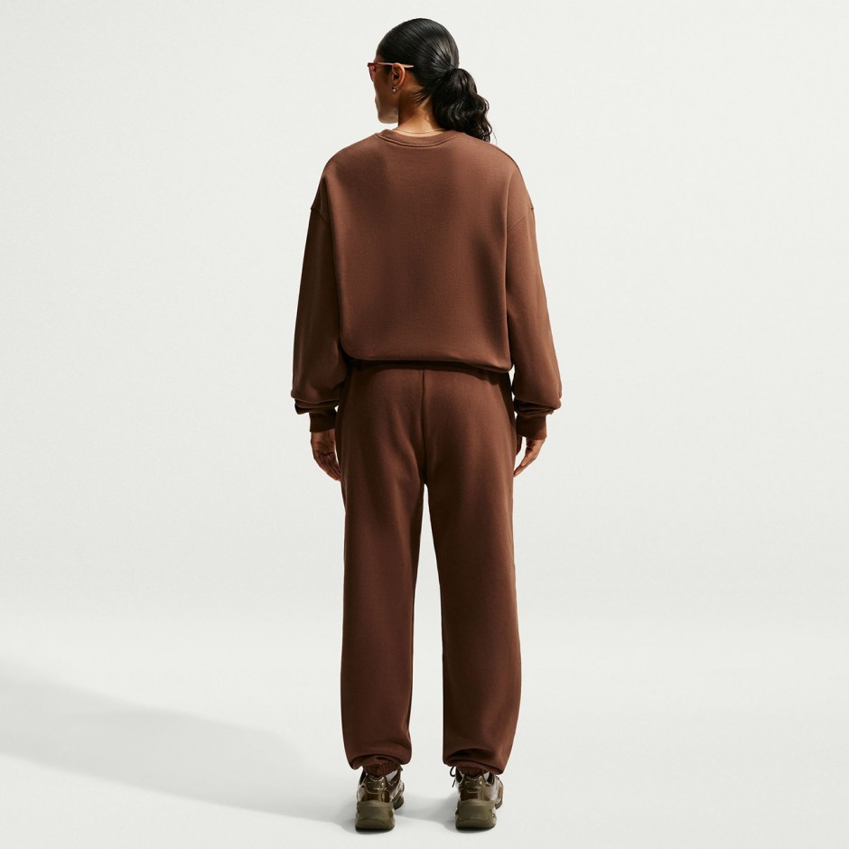 Γυναικείο Παντελόνι Φόρμα Καφέ - Nike Studio Fleece Medium Weight