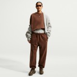 Γυναικείο Παντελόνι Φόρμα Καφέ - Nike Studio Fleece Medium Weight Εικόνα 5