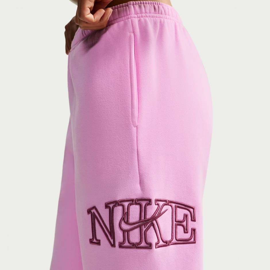 Women's Pants Pink - Nike Studio Fleece Medium Weight 'Graphic Pack'