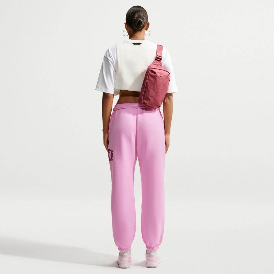 Women's Pants Pink - Nike Studio Fleece Medium Weight 'Graphic Pack'