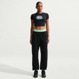 Γυναικείο Παντελόνι Φόρμα Μαύρο - Nike Studio Fleece Medium Weight Εικόνα 5